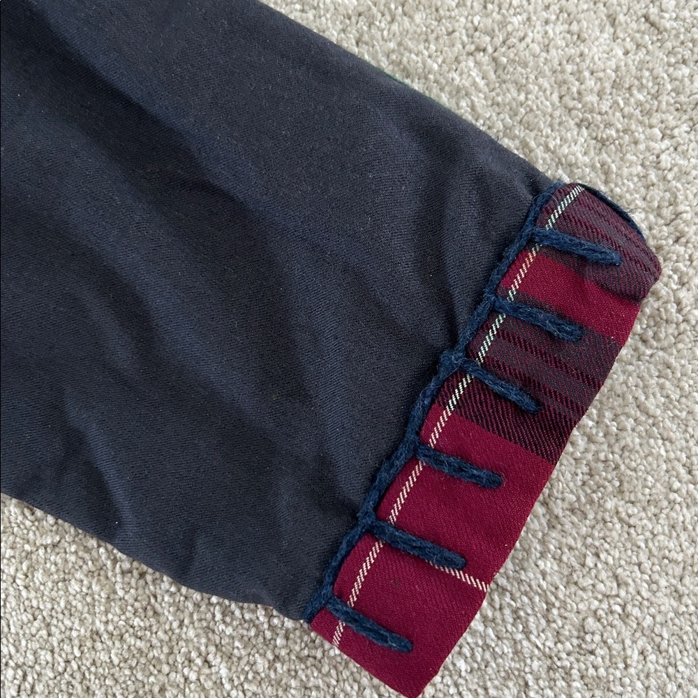 Patchwork Wool Blend Button Jacket In Plum, Navy … - image 2